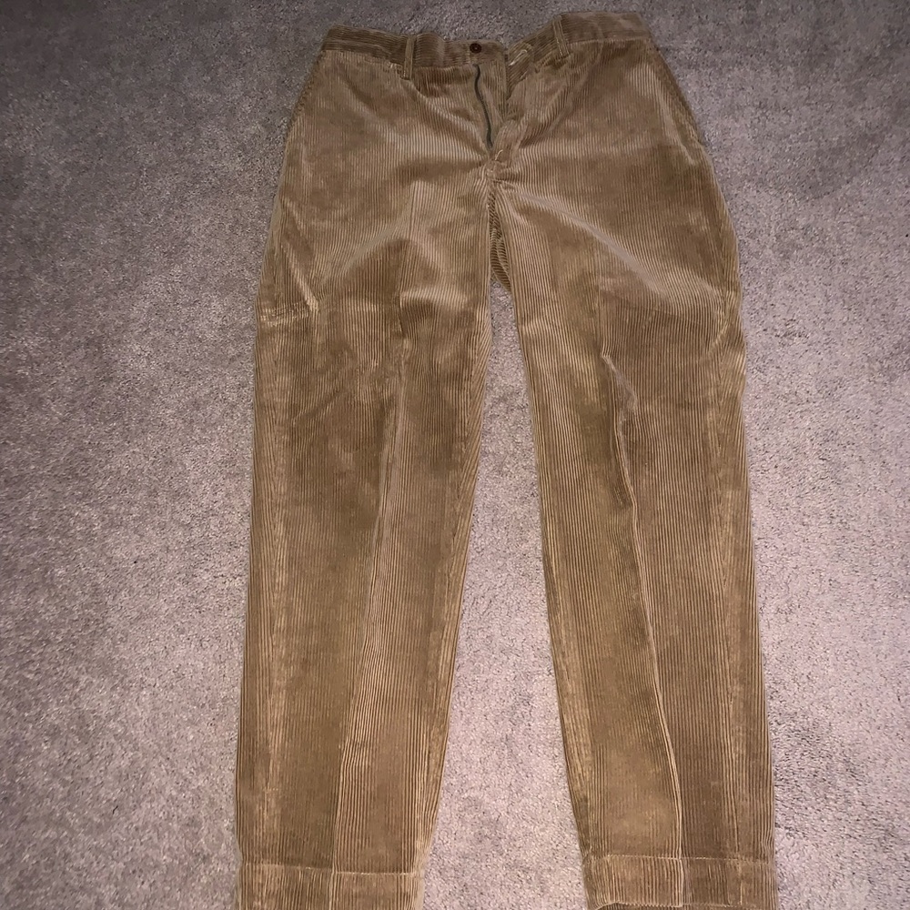 Polo by Ralph Lauren. Men’s Camel Corduroy Slacks. US Size 33 waist, 30 Length.